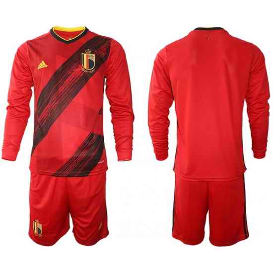 Mens Belgium Long Soccer Jerseys 018